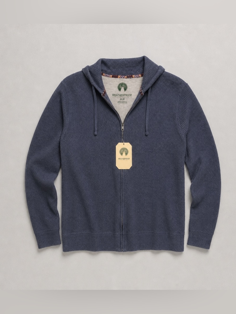 Weatherproof Men’s Dark Blue Half-Zip Hoodie Sweater M